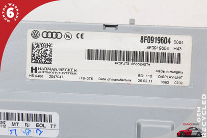 2009-2017 Audi Q7 A4 A5 Q5 SQ5 Center Dash Display Screen Monitor 8F0919604 OEM