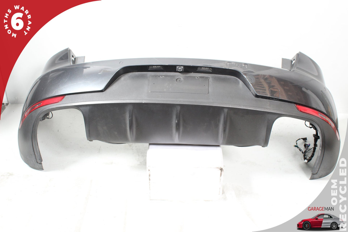 2015-2018 Porsche Macan 95B SUV Rear Bumper Cover 95B807417G Volcano Grey Metallic OEM