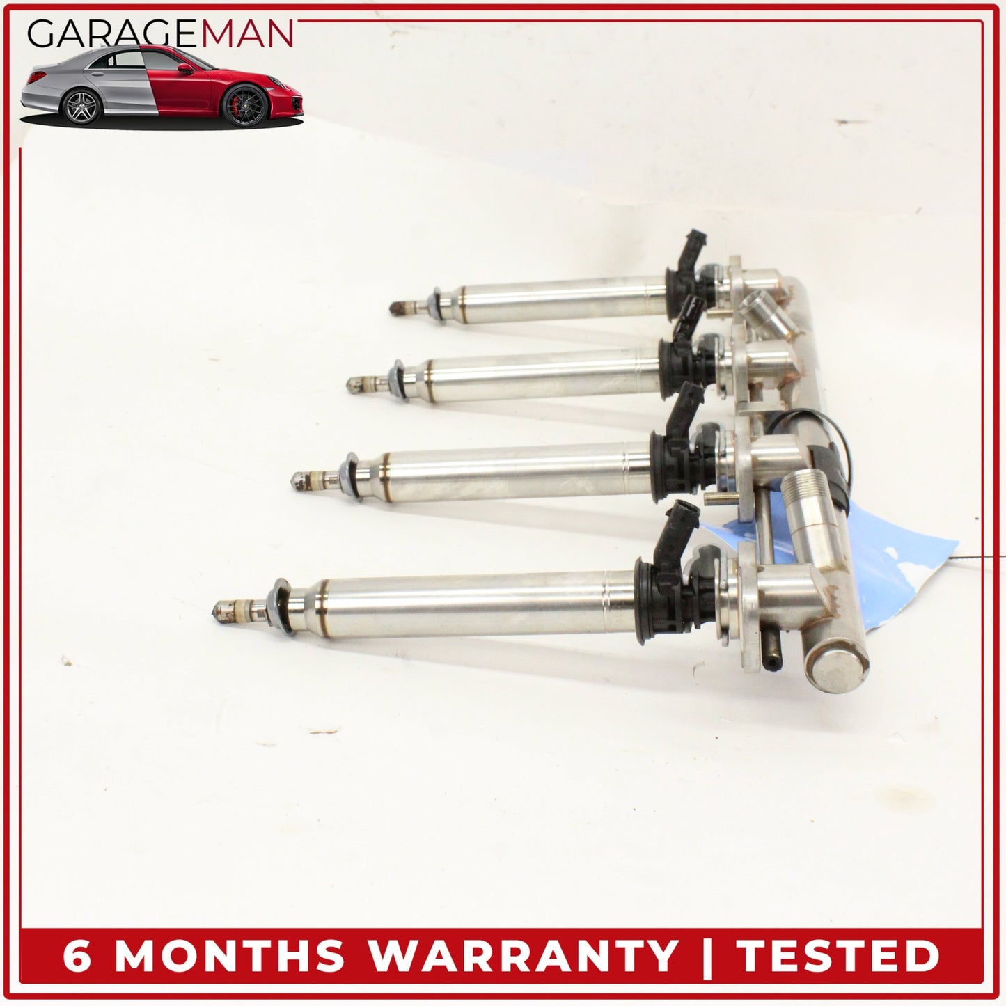 2011-2018 Mercedes W216 CL550 Fuel Injection Rail Line w/ Injectors Left Side