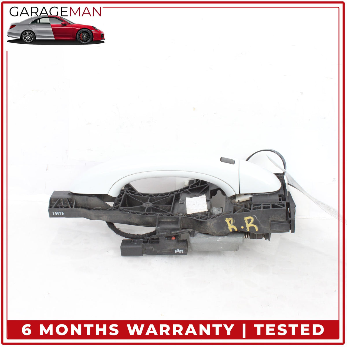2007-2015 Audi Q7 Rear Right Side Exterior Door Handle White Metallic OEM