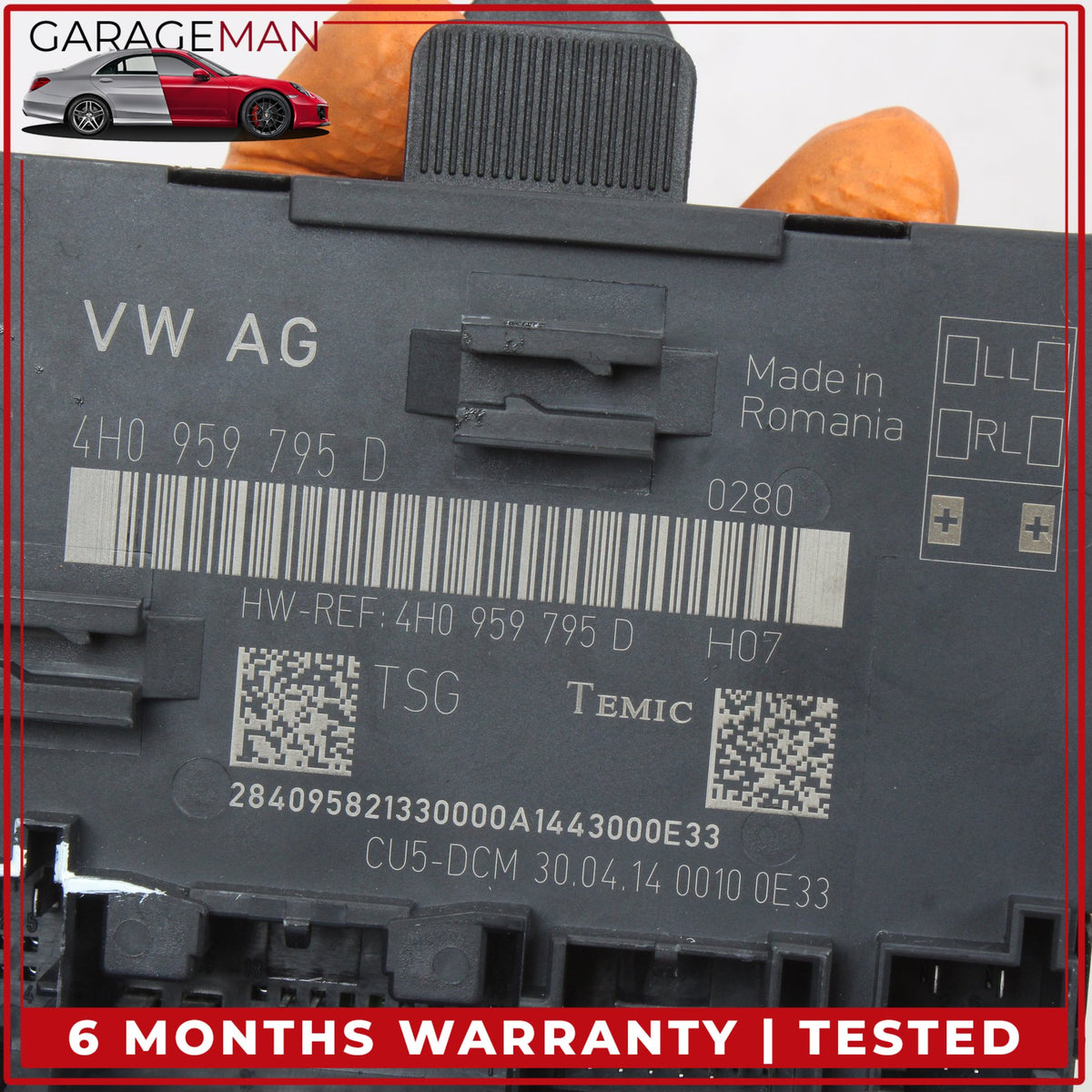 2011-2018 Audi A8 S8 Rear Left or Right Door Control Module Unit 4H0959795D OEM