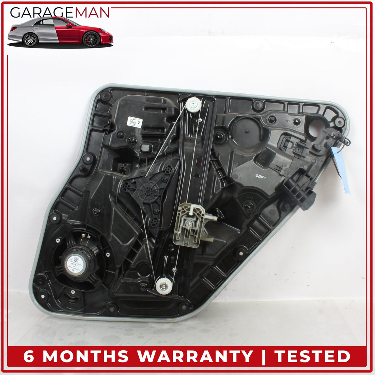 2019-2022 Mercedes W177 A220 Rear Left Window Regulator w/ Carrier Assy OEM