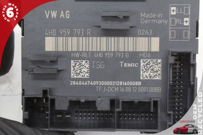 2011-2018 Audi A8 Sedan Rear Left Door Control Module 4H0959793R Genuine