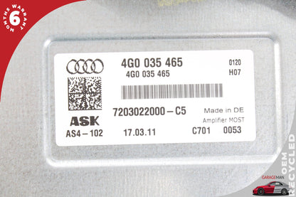 2012-2015 Audi A7 A6 S6 S7 RS7 Audio Radio Sound Amplifier AMP 4G0035465 OEM