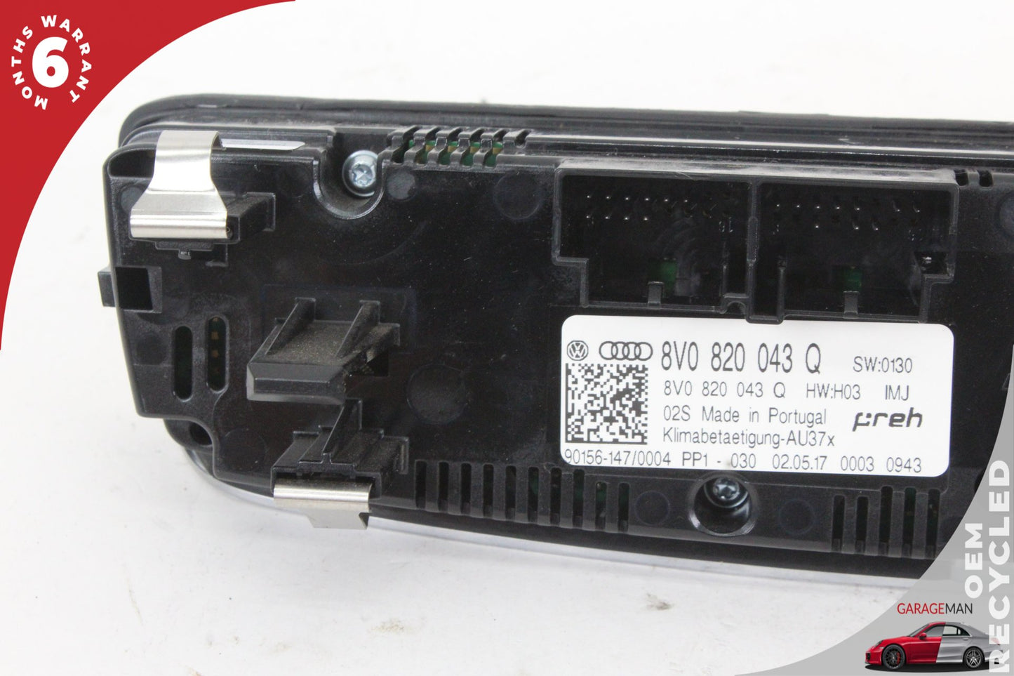17-20 Audi A3 8V Sedan AC Climate Control Temperature Unit 8V0820043Q Genuine