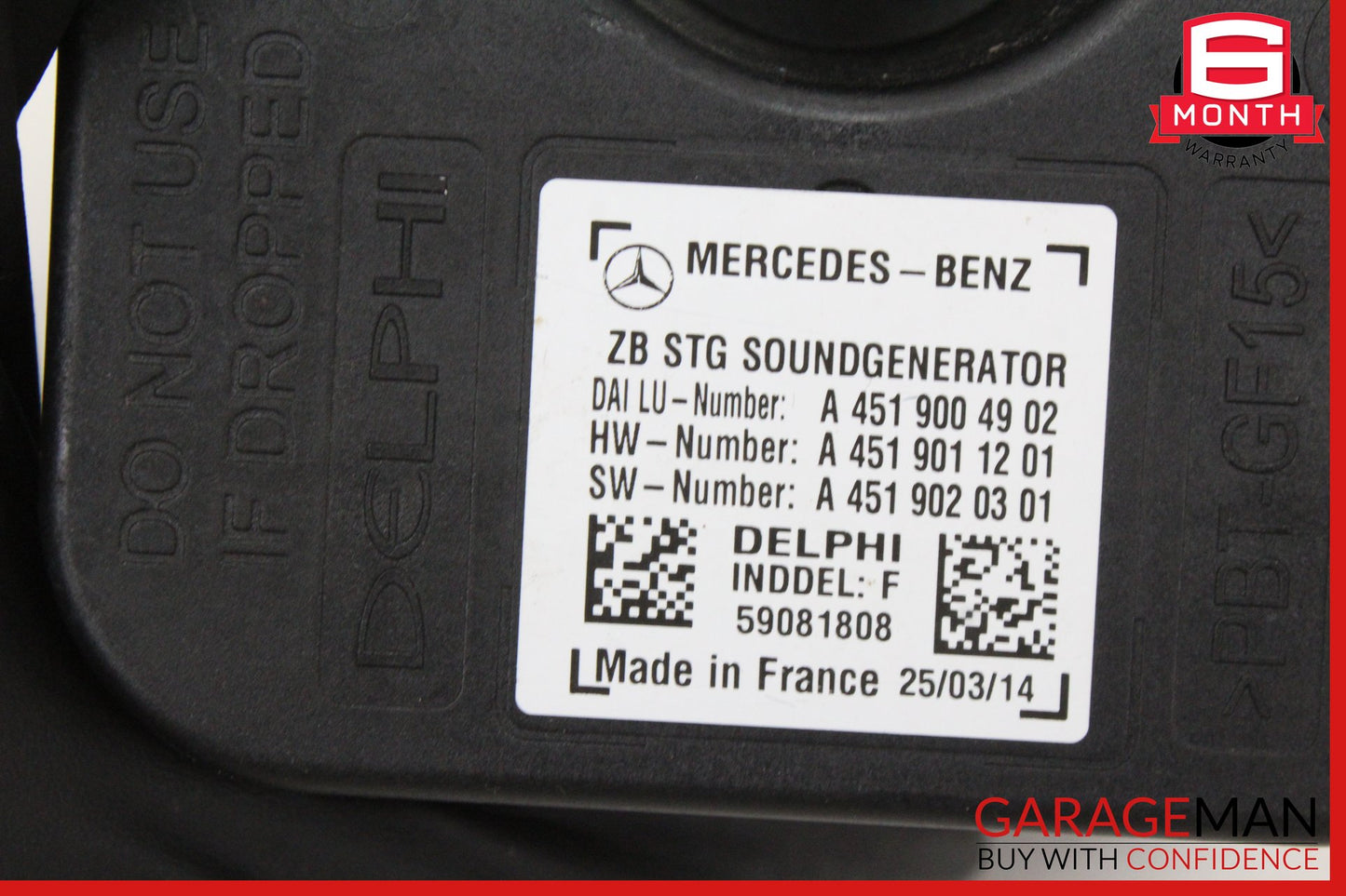2008-2015 Smart Fortwo 451 Electronic Sound Speaker Generator 4519004902 OEM