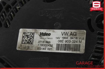 2016-2018 Audi A6 A7 Engine Alternator Generator 14V 180A Valeo 06E903024M OEM