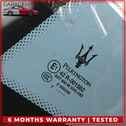 2008-2018 Maserati GranTurismo M145 Coupe Rear Left Quarter Window Glass OEM