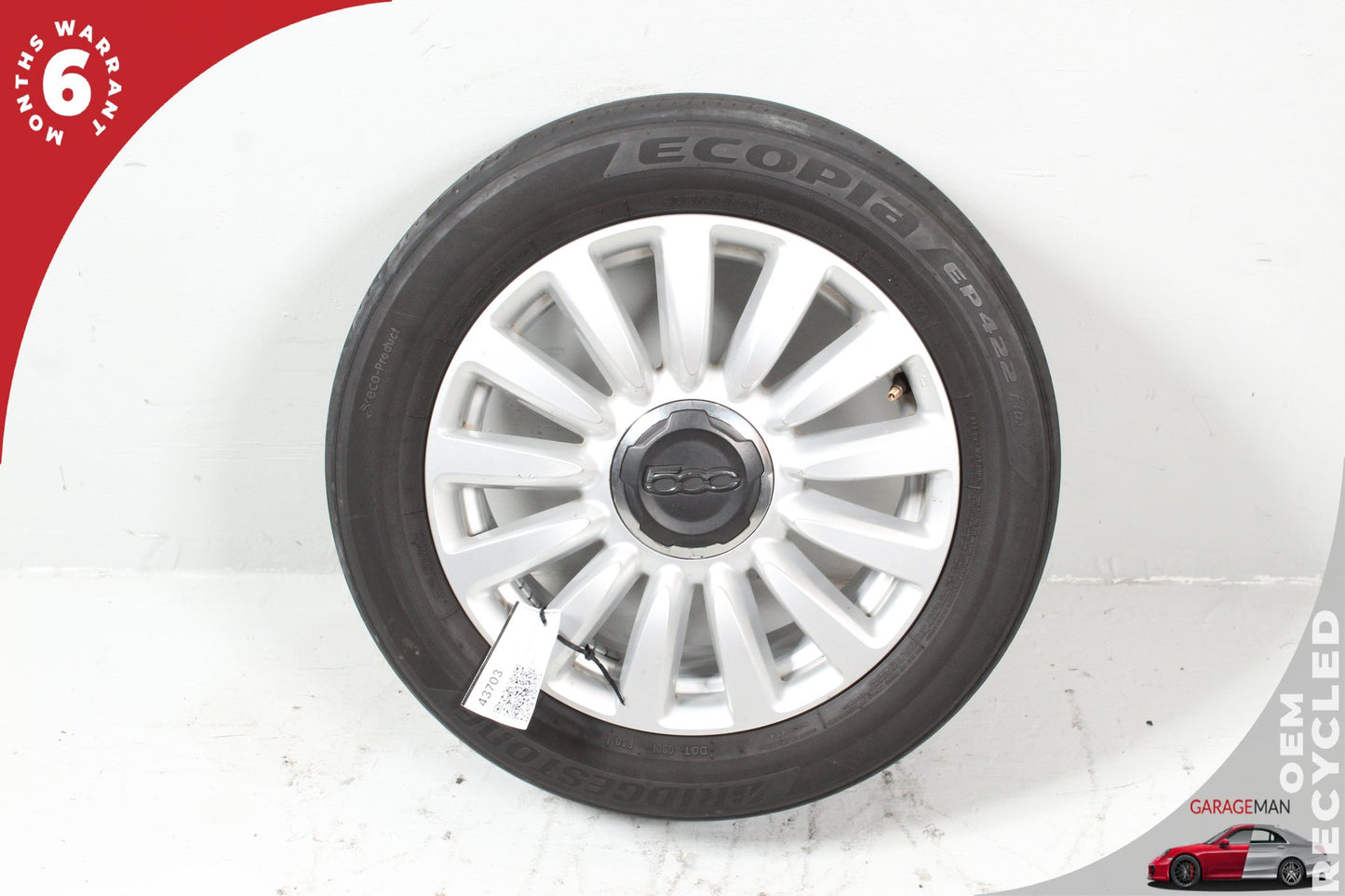 2014-2018 Fiat 500L 13 Spoke Wheel Rim w/ Tire 6.5JX16H2 ET39 735585995 OEM