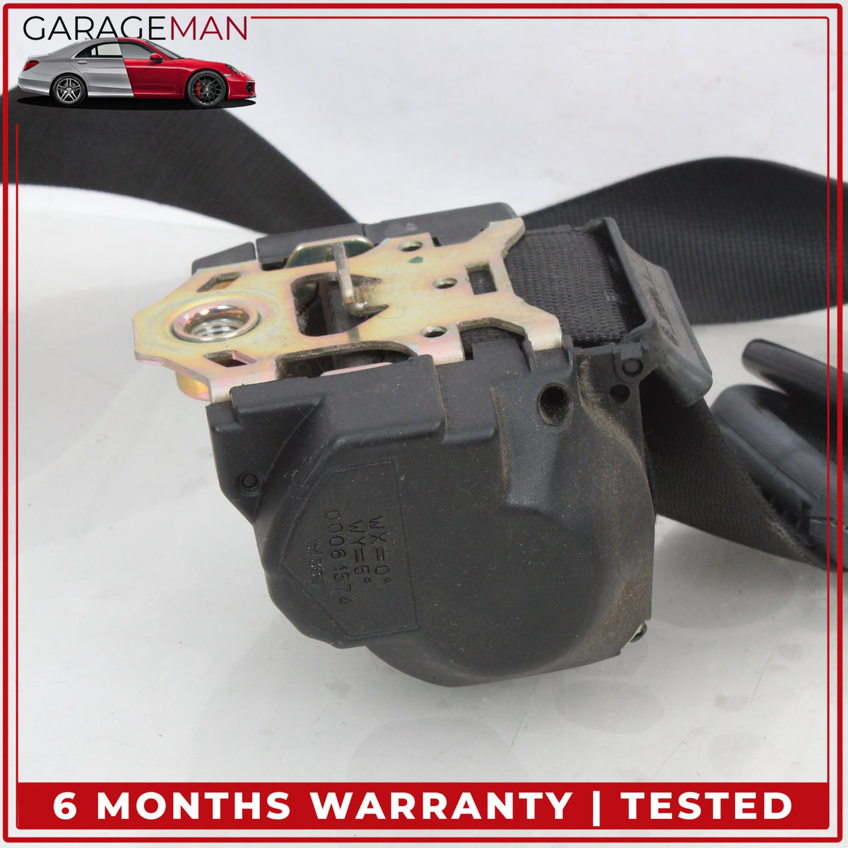 1999-2001 Porsche 911 Carrera Front Left Side Seat Belt Black 99680303300 OEM