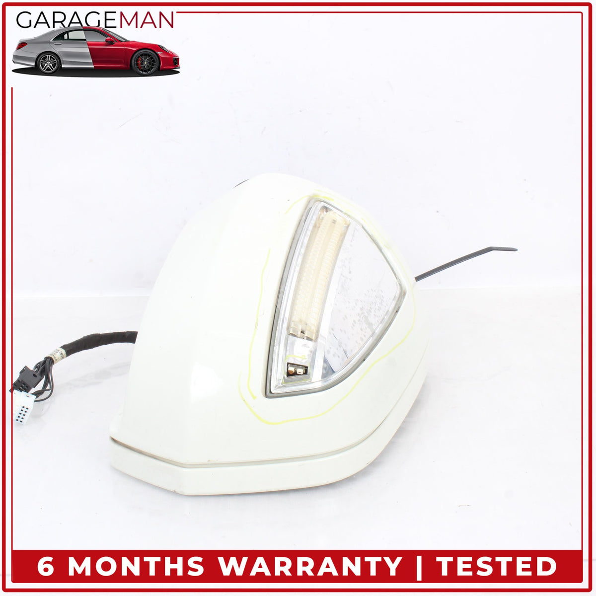 2009-2012 Mercedes W164 ML350 Left Side Door Rear View Mirror Calcite White OEM