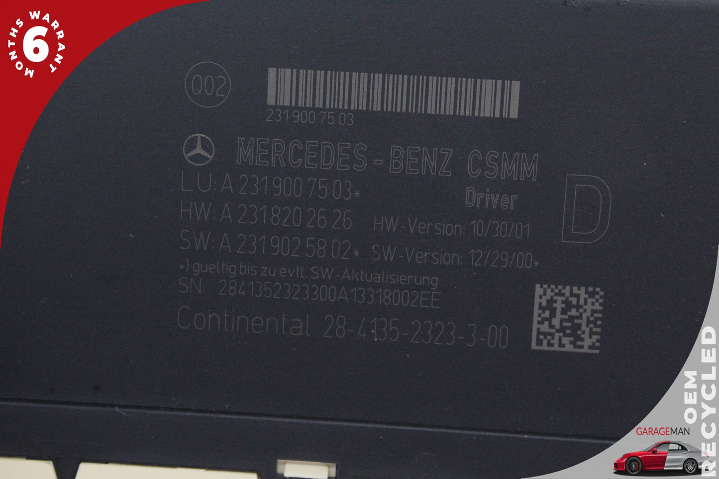 13-20 Mercedes-Benz SL500 R231 Convertible Front Left Seat Control Module 2319007503