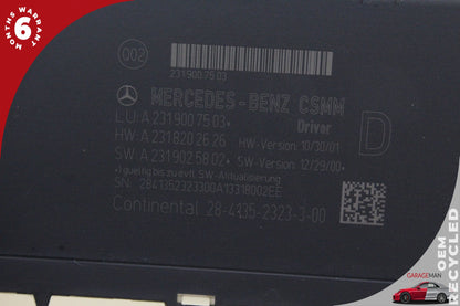 13-20 Mercedes-Benz SL500 R231 Convertible Front Left Seat Control Module 2319007503