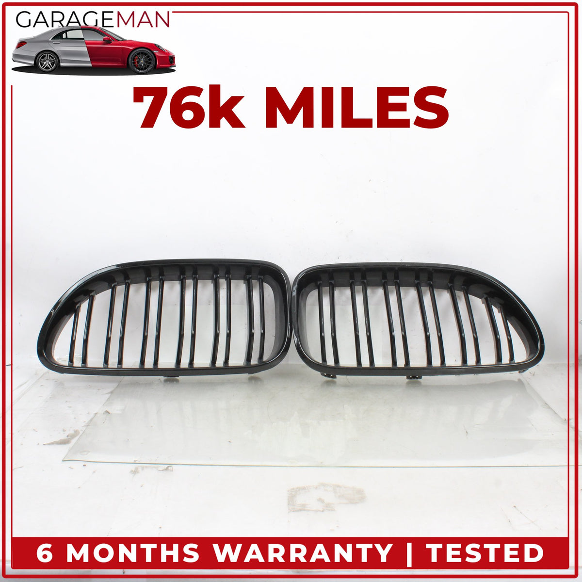 2012-2019 BMW 650i F13 Front Left & Right Hood Radiator Grille