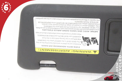 2009-2017 Audi A5 Q5 A4 S4 S5 Front Left Driver Side Sun Visor Black 8U0857551D