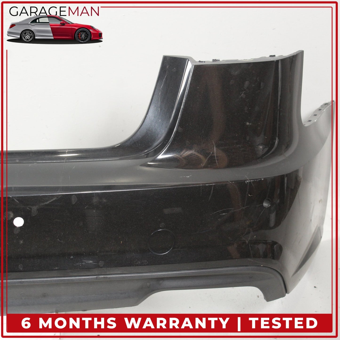 2016-2018 Audi A6 C7 Rear Bumper Cover Assembly Black 4G5807067K OEM