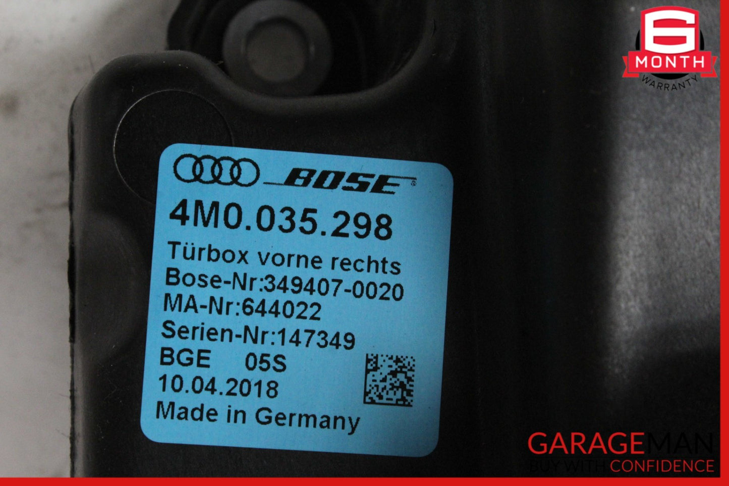 2017-2024 Audi Q7 SUV Front Right Side Door Subwoofer Speaker Bass Box 4M0035298