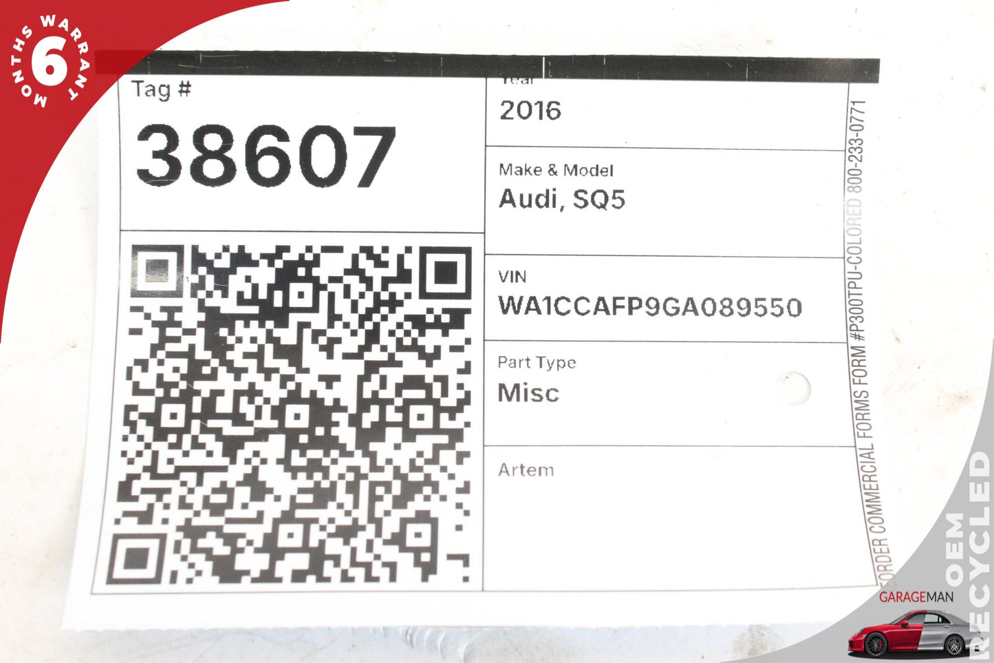 2012-2017 Audi SQ5 Q5 Steering Column Combination Switch 4G8953502AA OEM