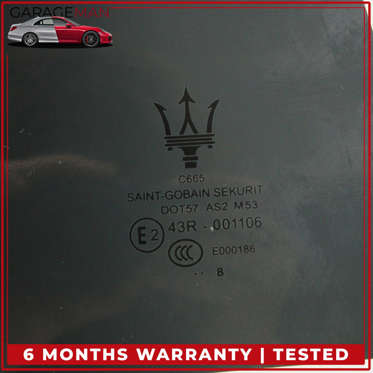 2014-2022 Maserati Ghibli M157 Rear Right Passenger Side Door Window Glass OEM