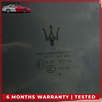 2014-2022 Maserati Ghibli M157 Rear Right Passenger Side Door Window Glass OEM