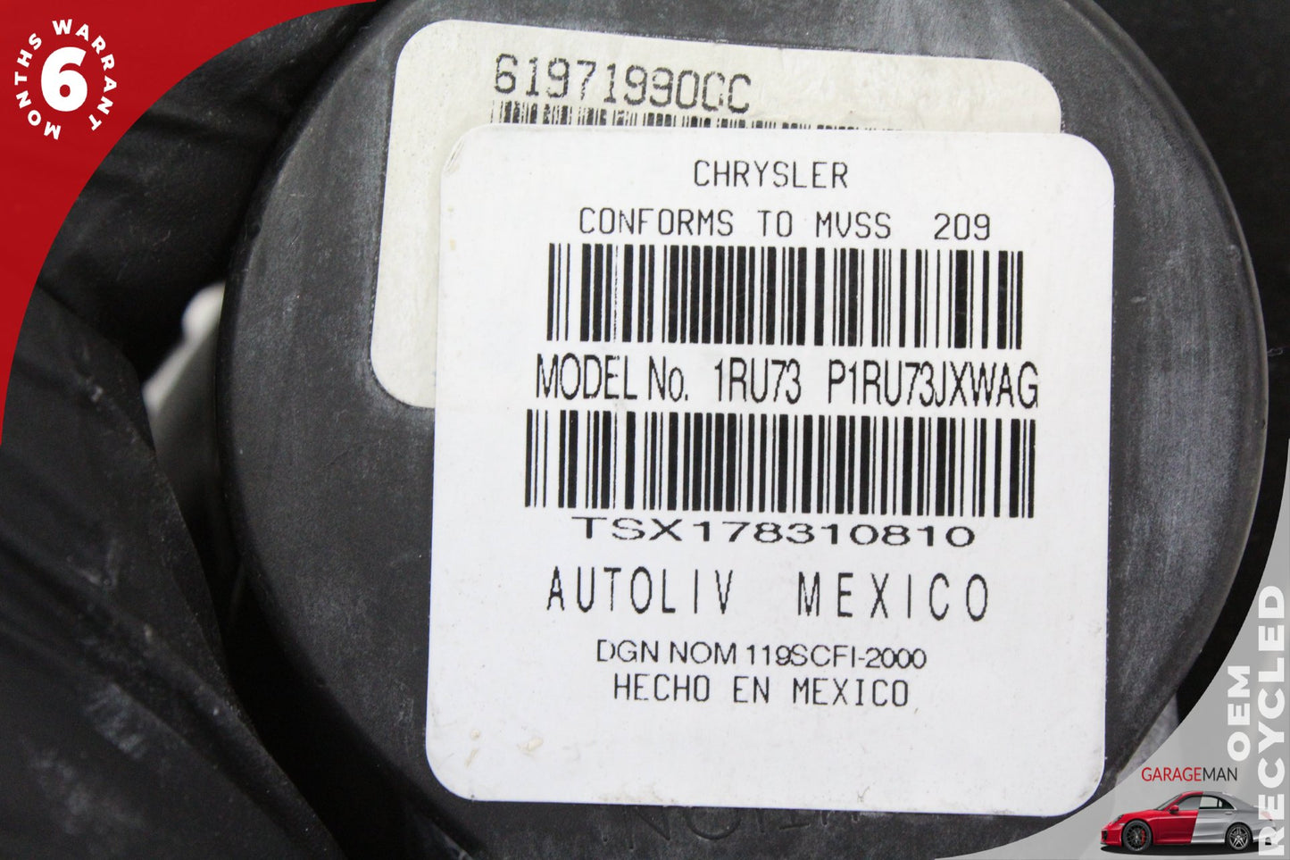 2012-2019 Fiat 500e Front Left Side Seat Belt Assembly P1RU73JXWAGOEM OEM