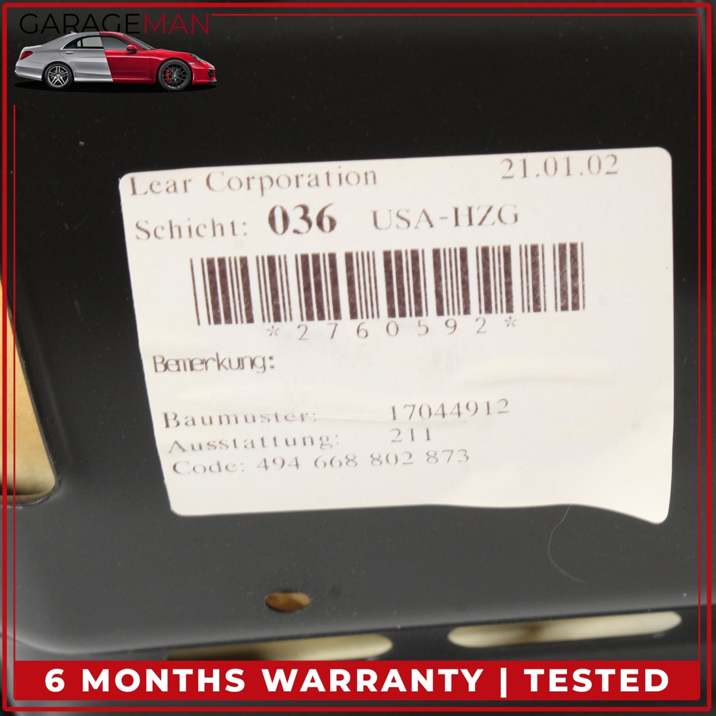2001-2004 Mercedes R170 SLK230 SLK320 Front Left Lower Bottom Seat Cushion OEM