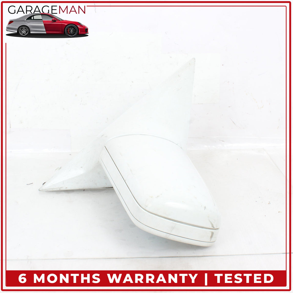 1992-1995 Mercedes W140 S500 Front Right Side Door Rear View Mirror White OEM