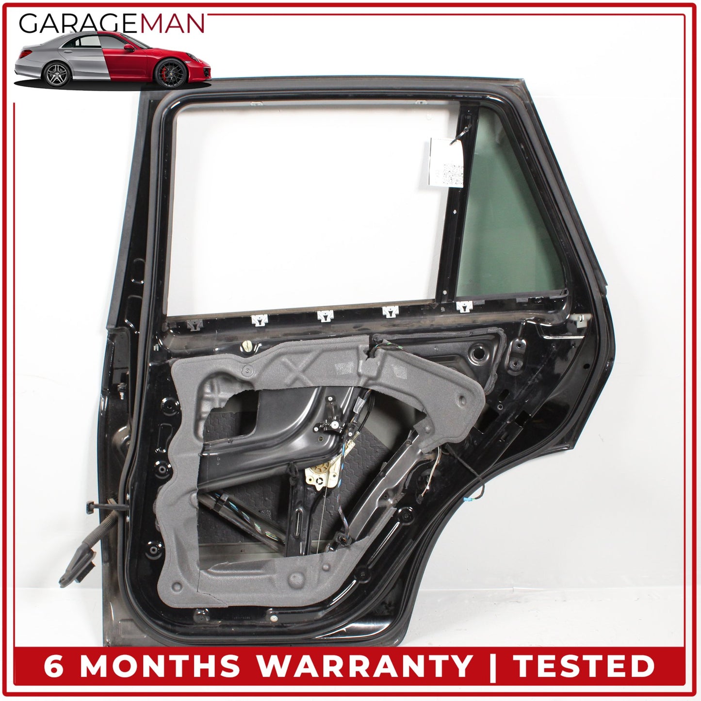 2007-2013 BMW X5 E70 Rear Right Side Door Shell Black w/ Window Regulator OEM