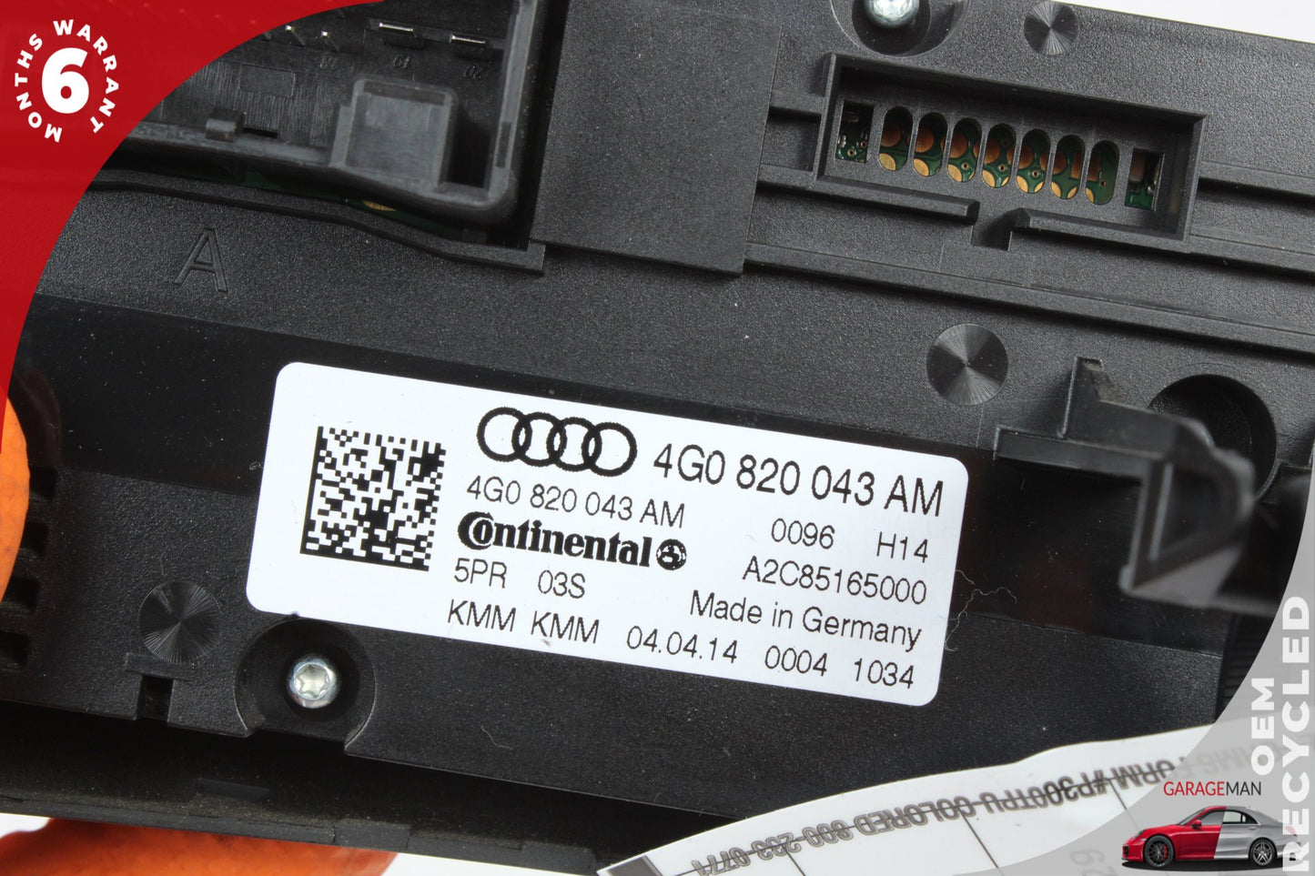 2012-2018 Audi A6 A7 Dashboard A/C Climate Control Switch Panel 4G0820043AM OEM