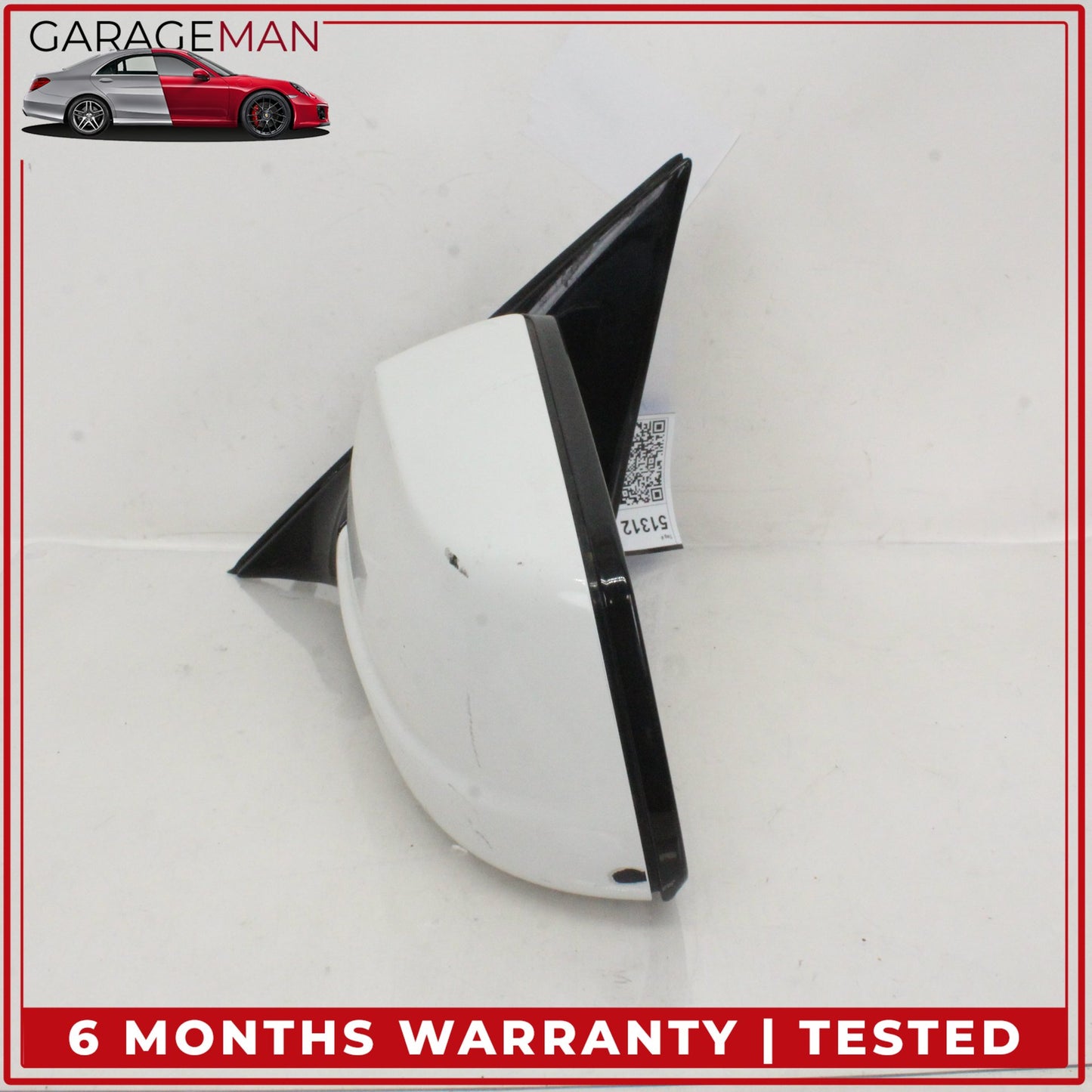 2011-2016 BMW 550i Front Left Driver Side Door Rear View Mirror White OEM