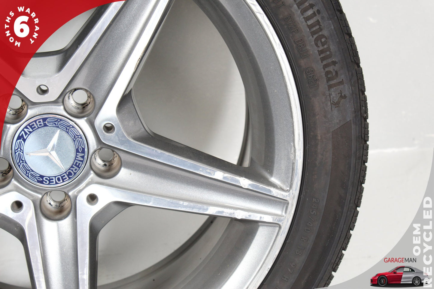 2015-2018 Mercedes W205 C300 Rear Wheel Tire Rim 8.5Jx18H2 ET49 2054011200 OEM