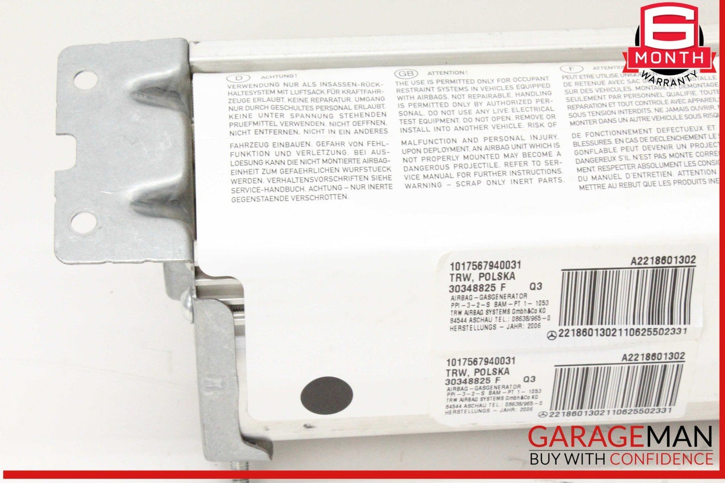 07-14 Mercedes W221 S550 CL500 Front Right Dash Dashboard Airbag Air Bag OEM