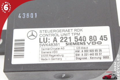 2007-2014 Mercedes W221 S550 CL550 Tire Pressure Monitor Module 2215408045 OEM