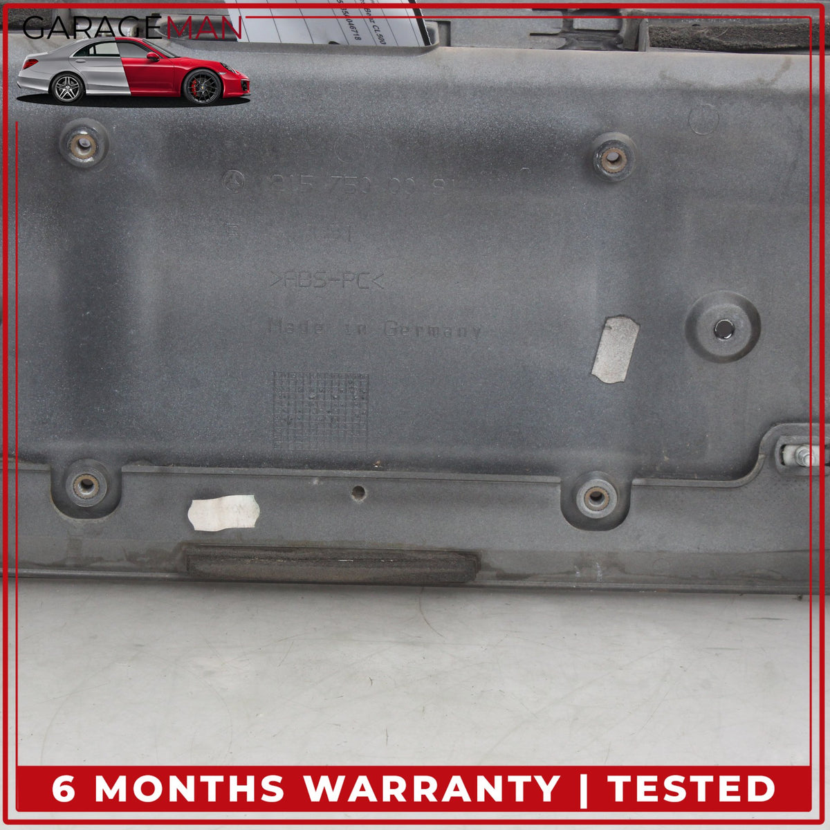 2000-2006 Mercedes W215 CL500 CL55 AMG Rear Trunk Lid License Plate Holder OEM