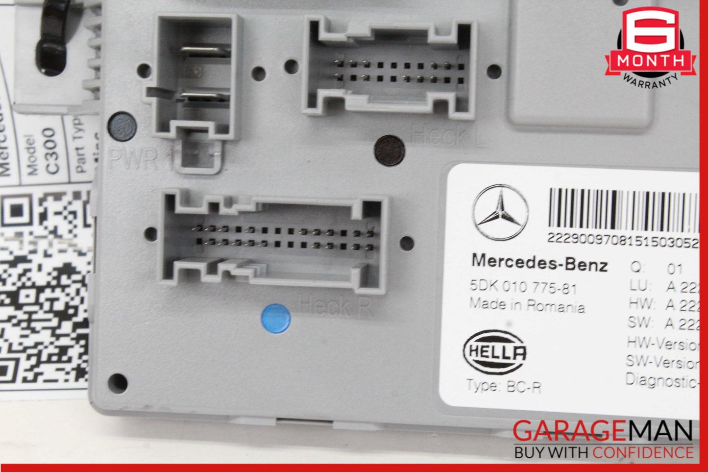 15-18 Mercedes W205 C300 Rear Trunk SAM Control Module Unit 2229009708 OEM