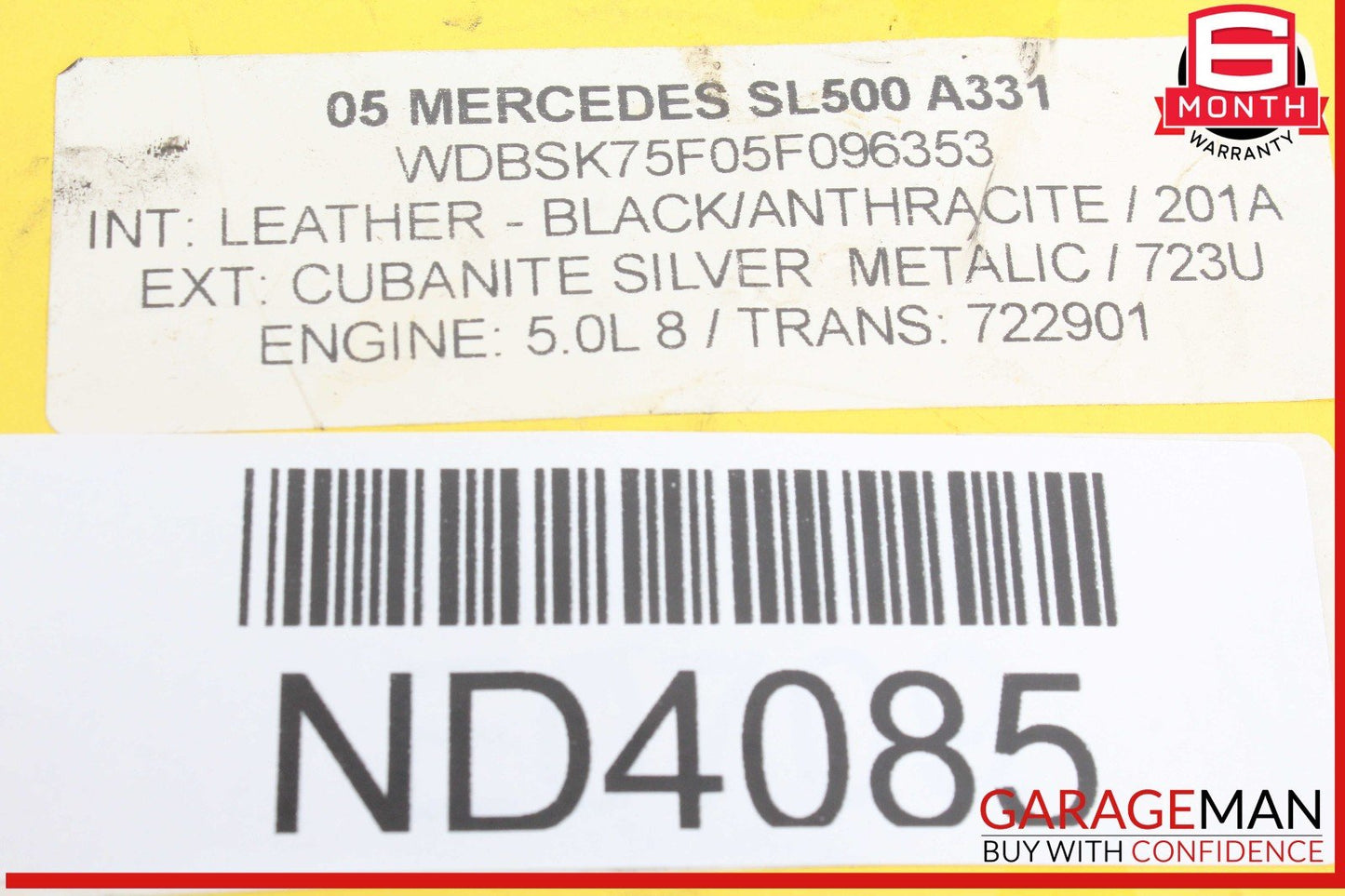 03-12 Mercedes W209 CLK320 E350 SL500 Steering Wheel Airbag Air Bag OEM