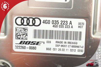 2012-2018 Audi A6 C7 Sedan Radio Amplifier 4G0035223A OEM