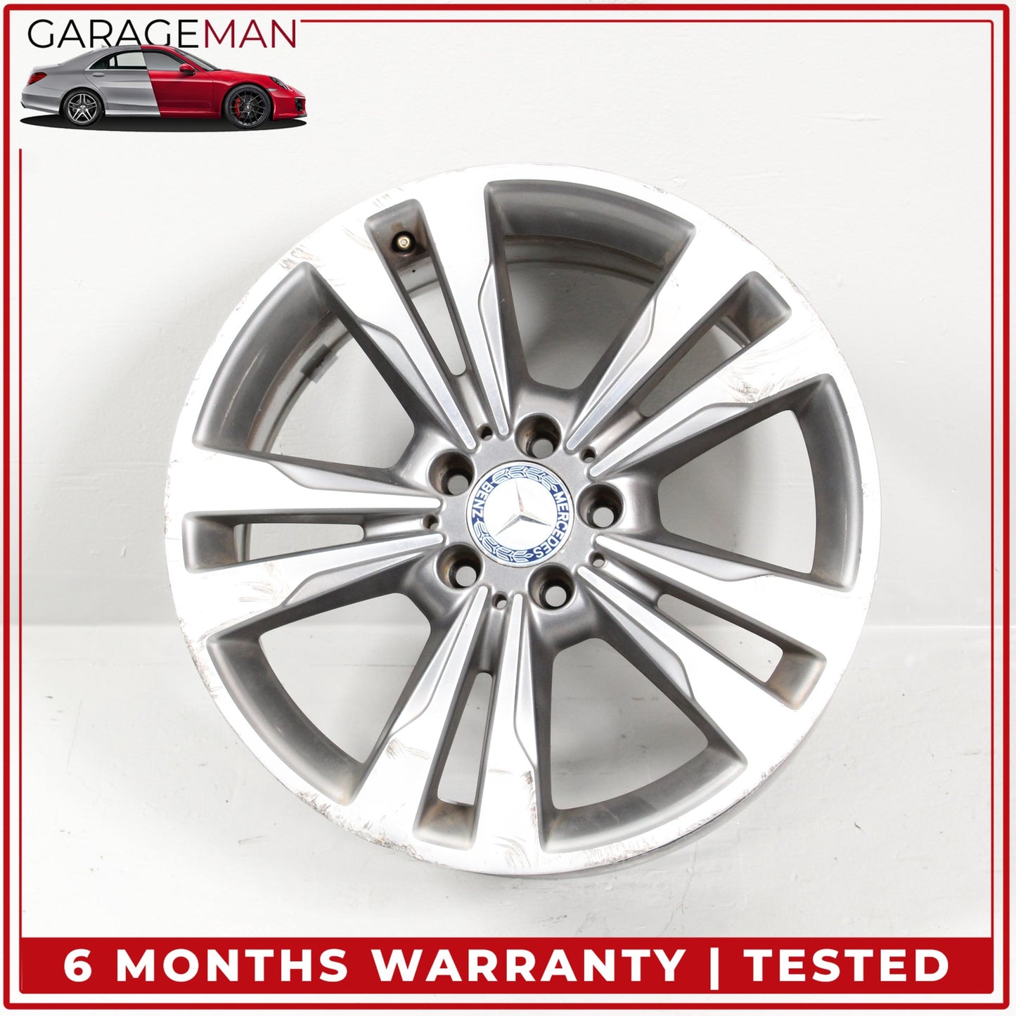2014-2016 Mercedes W212 E350 Twin 5 Spoke Wheel Rim 8.5JX18H2ET48 2124015702 OEM