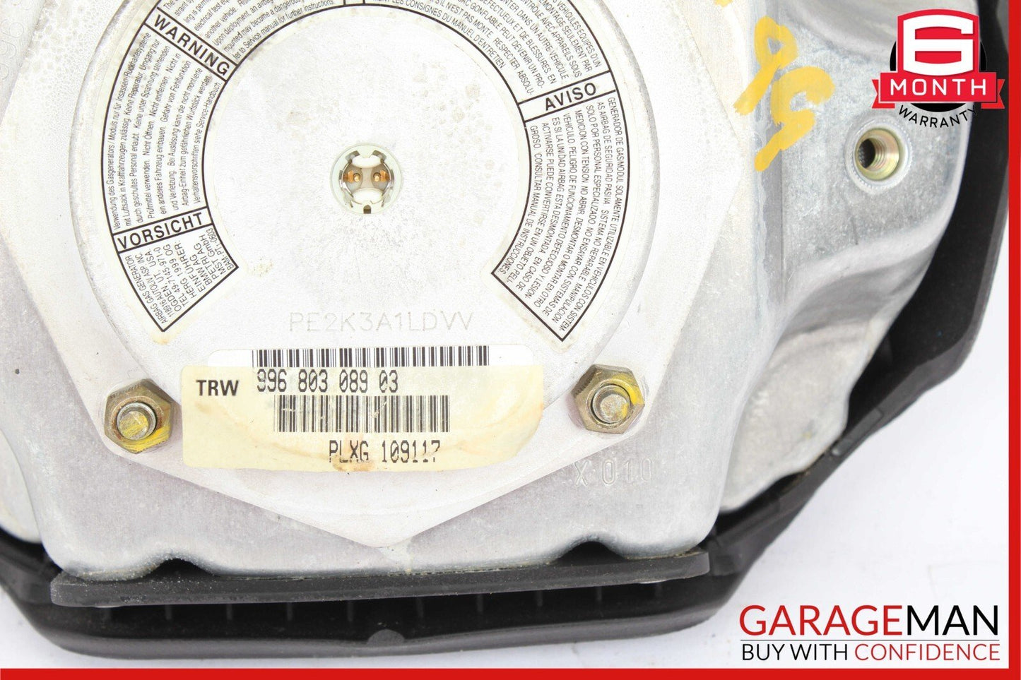 98-00 Porsche Boxster 986 Carrera 911 996 Steering Wheel Airbag Air Bag Black