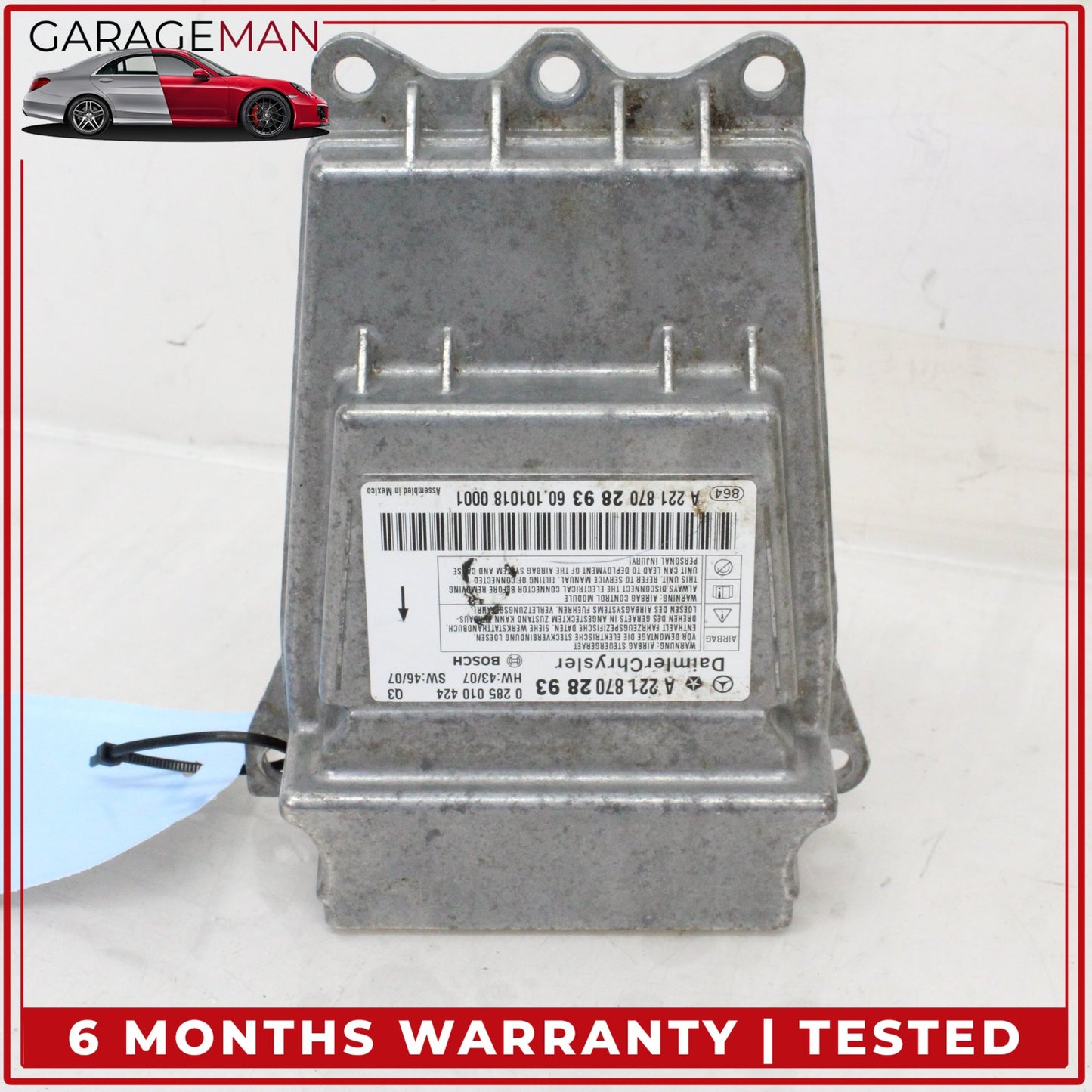 2010-2013 Mercedes W221 S400 Hybrid Airbag Sensor Module Bosch 2218702893 OEM