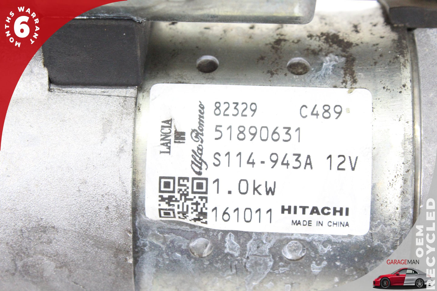 2014-2020 Fiat 500L 1.4L Engine Starter Motor 51890631 OEM