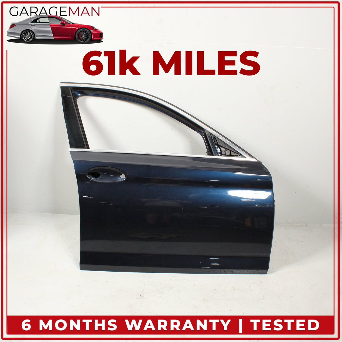 2017-2023 BMW 530e G30 Front Right Side Door Shell Imperial Blue Metallic OEM