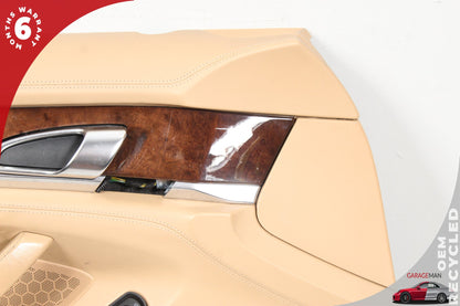 2010-2016 Porsche Panamera 970 Front Left Driver Side Door Trim Panel Beige OEM