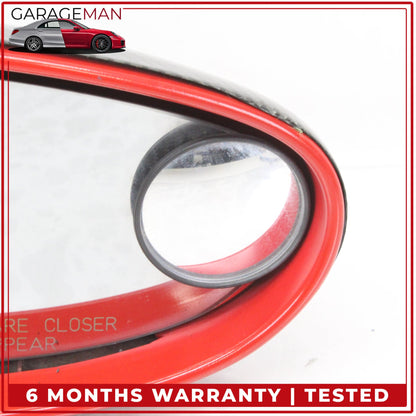 1999-2005 Porsche 911 Right Door Rear View Mirror Red w/ Carbon Fiber Cover OEM