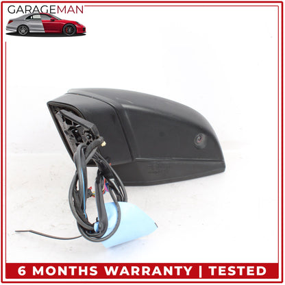 2017-2019 Audi Q7 Front Left Door Rear View Mirror w/ Camera Silver Metallic OEM