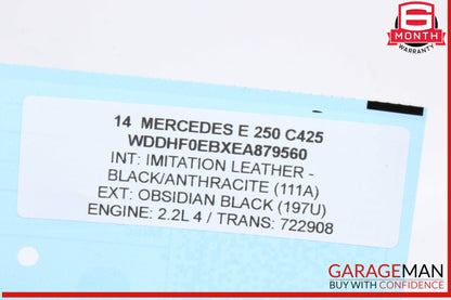 2014-2017 Mercedes-Benz E250 W212 Ignition Switch Module w/ Key 2189053501