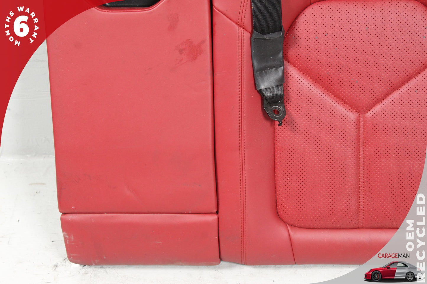 2015-2018 Porsche Macan 95B Front &amp; Rear Complete Leather Seat Assembly Red OEM