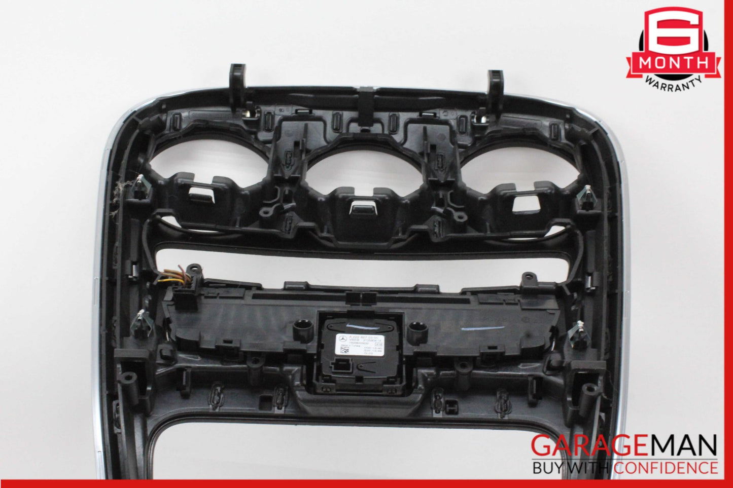 15-18 Mercedes W205 C300 Center Console Trim Bezel w/ Control Switch & Clock OEM