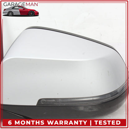 2013-2015 BMW 740i F01 Front Left Side Door Rear View Mirror Silver Mettalic OEM