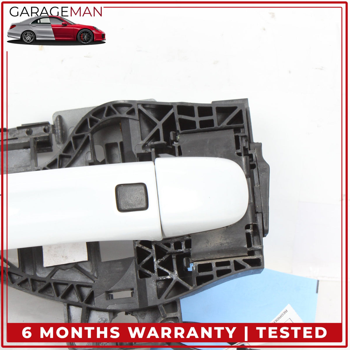 2007-2015 Audi Q7 Rear Left Driver Side Exterior Door Handle White Metallic OEM